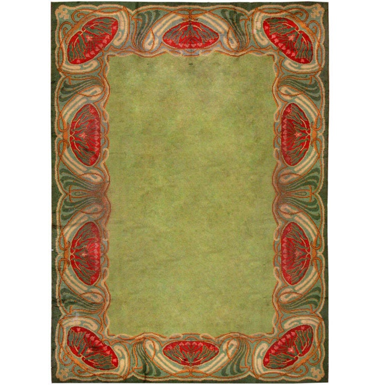 Art Nouveau Irish Donegal Rug Carpet At 1stdibs Art Nouveau Irish Donegal Rug Carpet 1