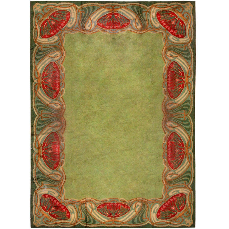 Art Nouveau Irish Donegal Rug / Carpet