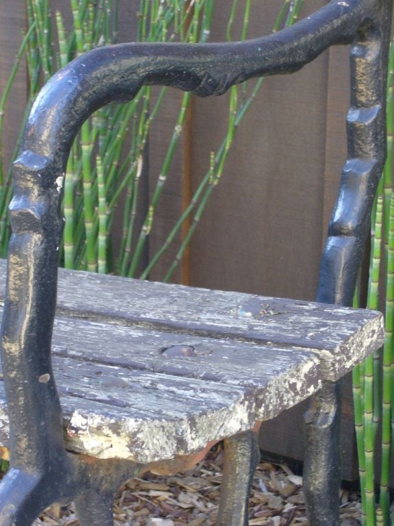 vintage cast iron bench