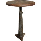 Vintage Industrial Iron High Top Table, France c. 1930