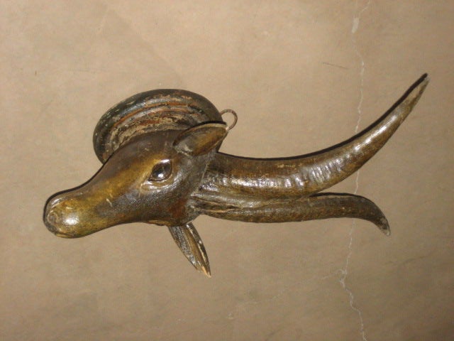 Wooden Mounted Deer Head