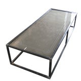 Etched Glass Coffee Table
