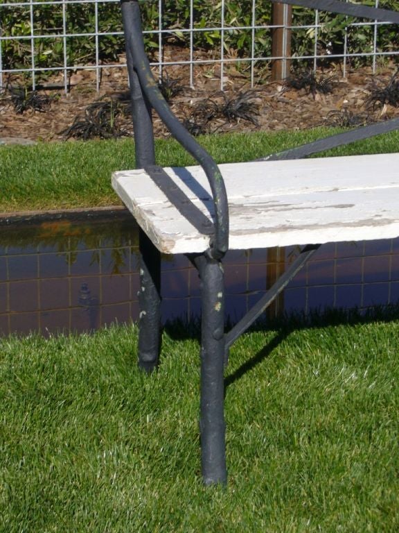 Black & White Garden Bench