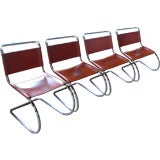 Set of Four Cantilever Chairs by Mies van der Rohe
