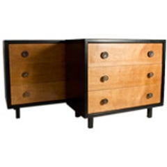 Pair of John Stuart 3 Drawer Commodes 8