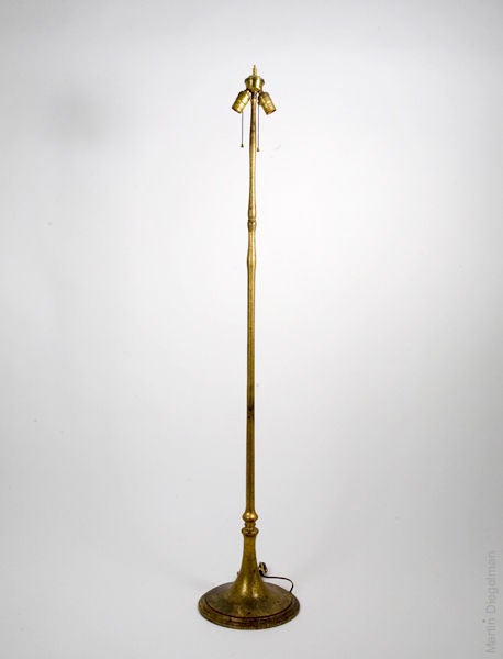 Tiffany Gilt Bronze Floor Lamp