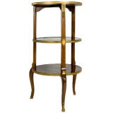 French Three Tier Mahoghany Stand