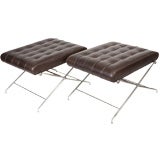 Pair of Mid-Century Neoclassical Style Stools