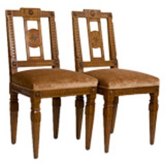 Pair of Italian Neoclassical Sidechairs 7