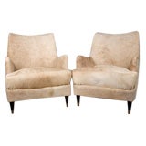 Pair of Pony Hide Upholstered Side Chairs