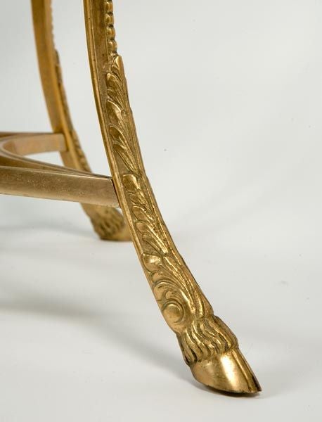 20th Century Pair of French Gilt Bronze Gueridons