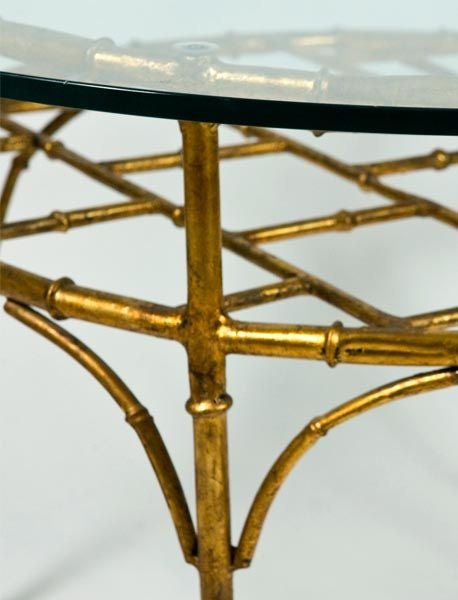 Italian Faux Bamboo Occasional Table For Sale