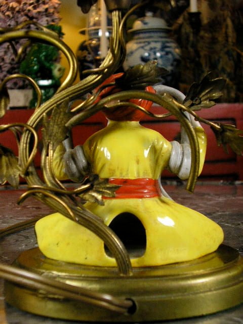A Pair of Snake Charmer Lamps In Good Condition In Palm Beach, FL