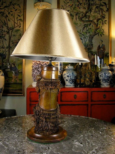 Pair of Japanese Bamboo Table Lamps