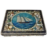 A Shell Encrusted Box with Marine Painting