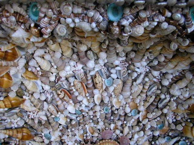 Fabulous Shell Encrusted Shell Shaped Console Table 1