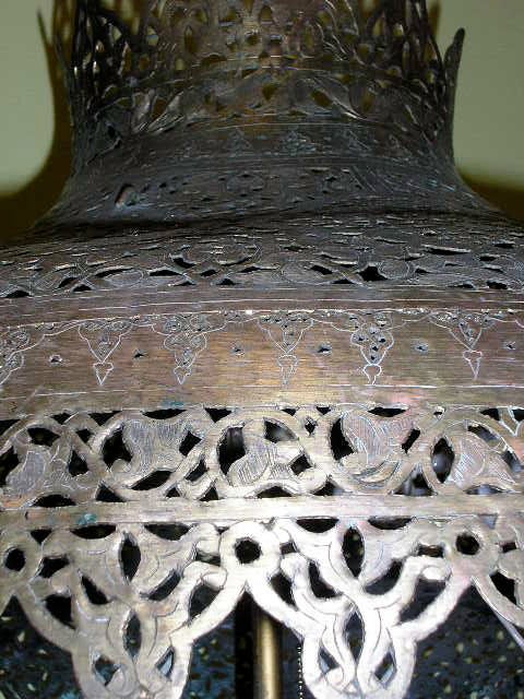 Moorish Moroccan Pierced Brass Floor Lamp