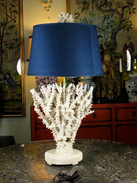 American A Pair of Natural Octopus Coral Lamps