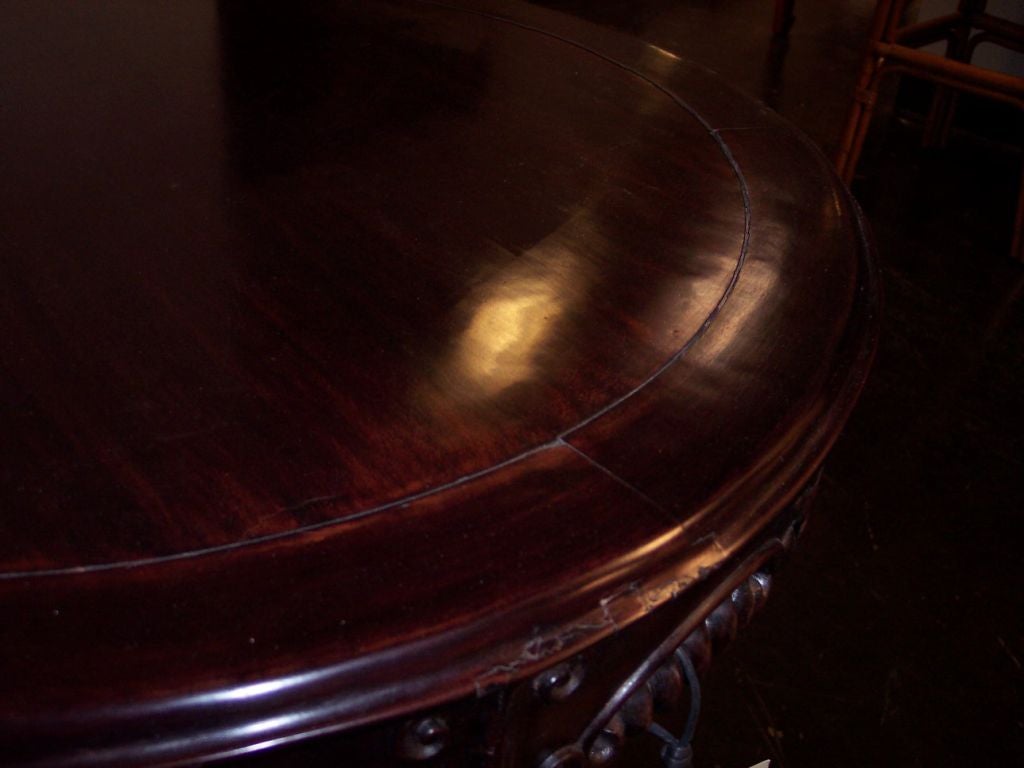 Antique Blackwood Round Tea Table For Sale 3