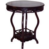 Antique Blackwood Round Tea Table