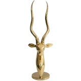 Polished Brass Gazelle Sculpture
