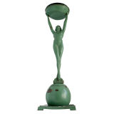 Tall Art Deco Frankart Nude Woman Standing Ash Stand