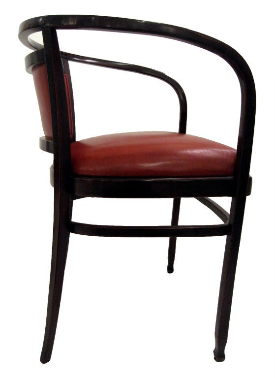 Pair of Otto Wagner Arm Chairs (Made by J & J Kohn)