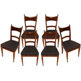 Antique Set of Six Biedermeier Side Chairs