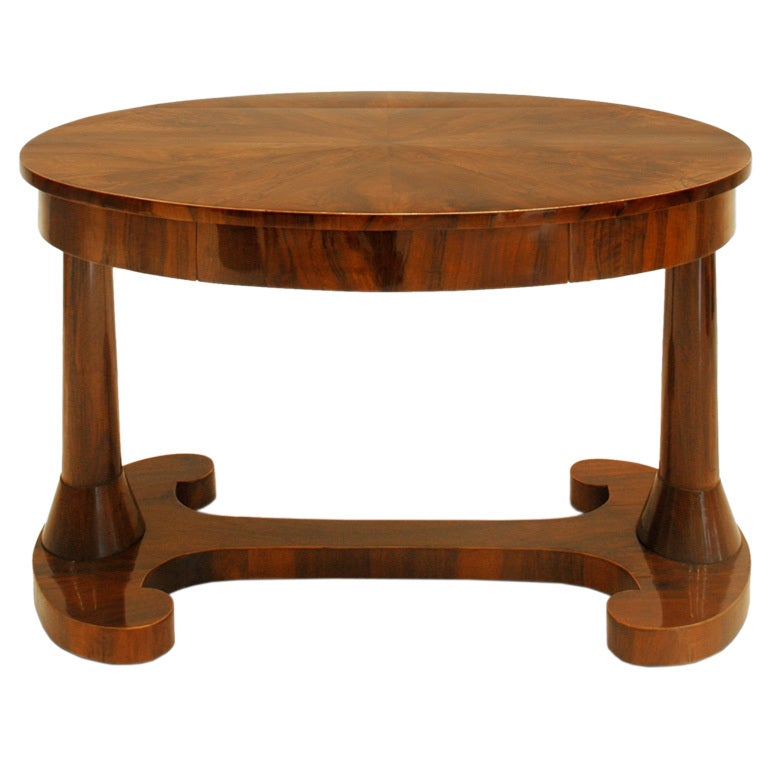 Oval Biedermeier Table or Desk For Sale