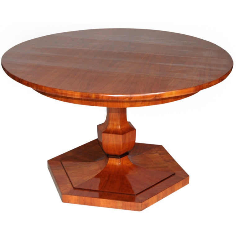 Biedermeier Round Dining & Game Table For Sale