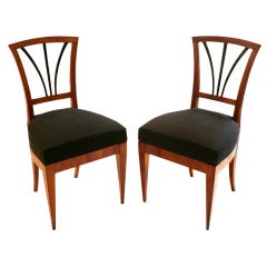 Pair of Biedermeier Side Chairs