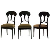 Set of Three Biedermeier side chairs