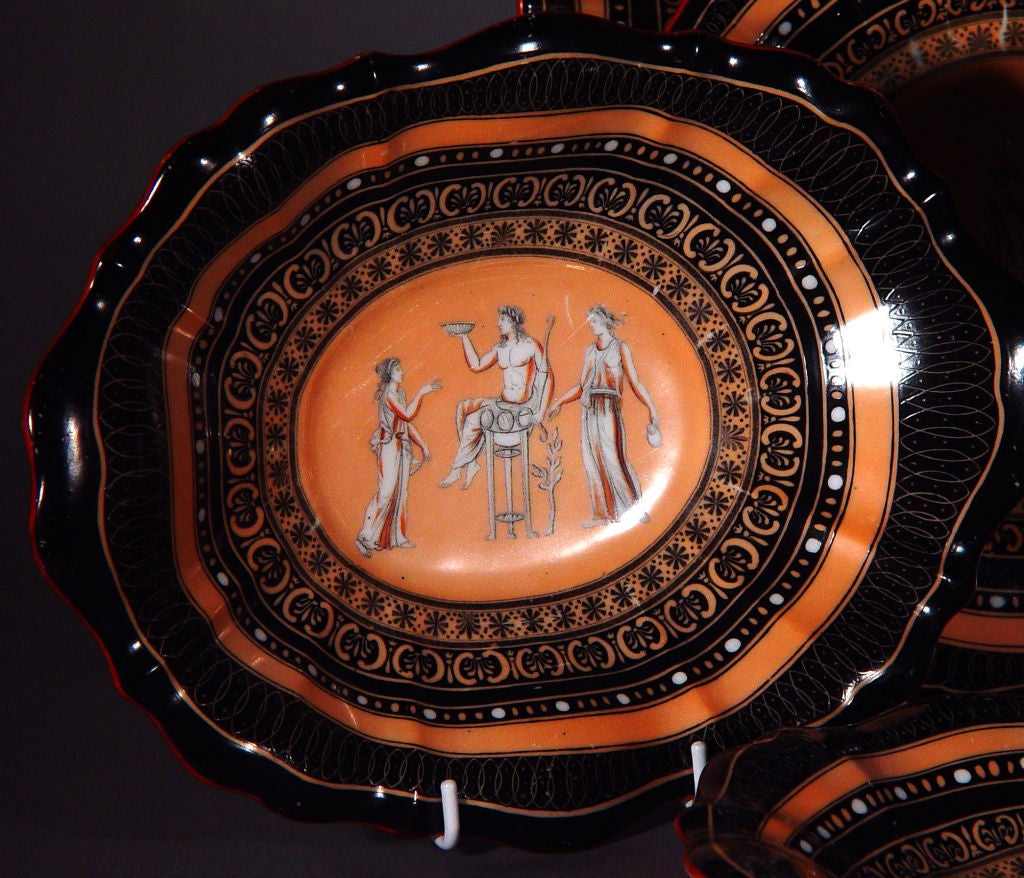 An English 15 piece Neoclassical Dessert Service