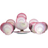 A Wedgwood Pearlware Pink Ground Shell Dessert Service.