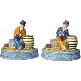 A Pair of Rare English Pottery Pearlware Sailor Figures,