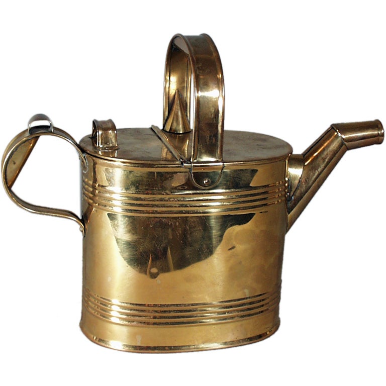 A Victorian Brass Watering Can