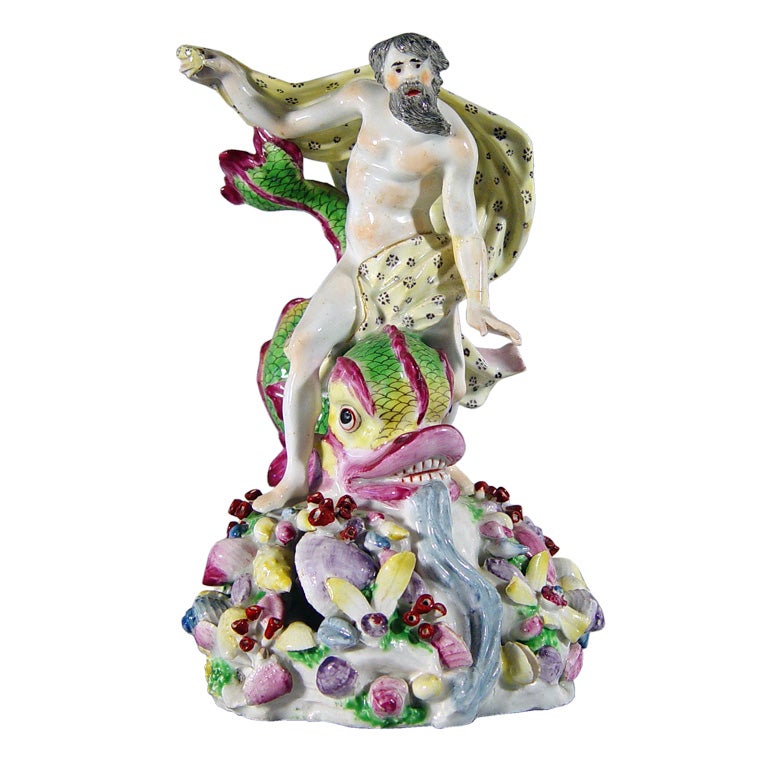 A Bow Porcelain Figure of Neptune.