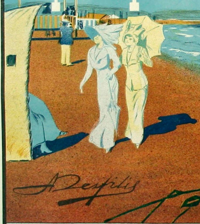 Valencia, stone lithograph poster by Desfilis, c.1900