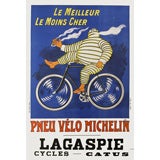 Affiche originale ancienne Michelin/Lagaspie en velours neutre, 1905