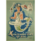 Original Dutch antique poster for cruisewear