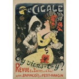 La Cigale by Grun, stone lithograph poster, 1900