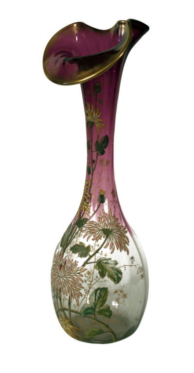 Glass vase, France, c. 1900