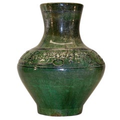 Han dynasty green glazed vase