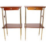 A Pair of Directoire Style Mahogany Side Tables