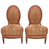 A Pair of Louis XVI Style Slipper Chairs by Maison Jansen