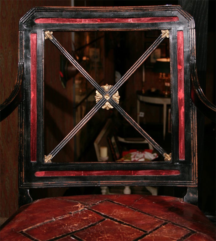 A Set of Six Italian Empire Chairs