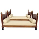 A Pair of Directoire Chestnut Day Beds