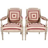 A Pair of Early 19th Century German Neoclassical Style Fauteuils