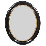 Antique A Late 19th Century Convex Oval Mirror