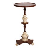 A 20th Century Colonial  Walnut and Alabaster Occasional Table
